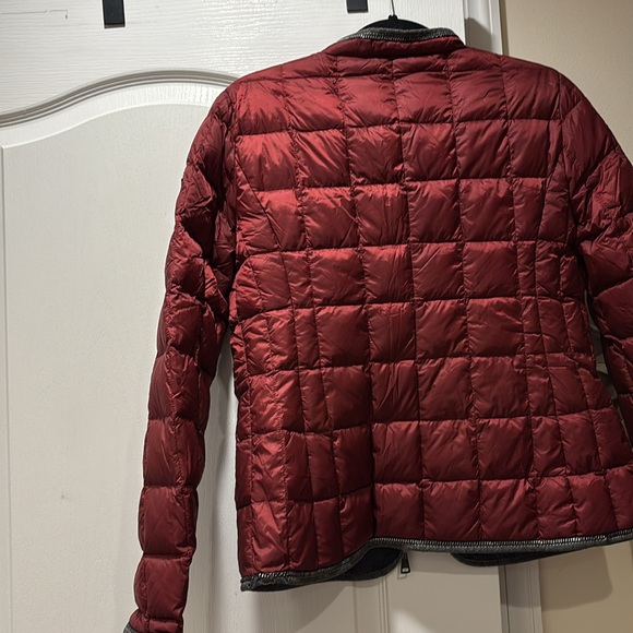 FAY ITALY LADIES BURGUNDY GRAY DOWN QUILT JACKET - Picture 14 of 14